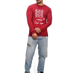 SANDCLOCK Men Printed Pure Cotton Sweatshirt image 2