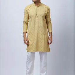 Aesthelia Men Regular Sequinned Kurta with Pyjamas-image-47