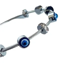 MEENAZ Women American Diamond Antique Silver-Plated Bangle-Style Bracelet image 2
