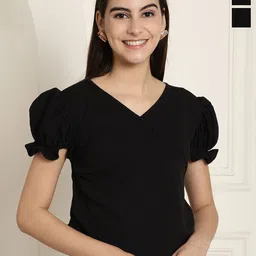 Tromko Women Pack Of 2 Puff Sleeve Top-picture-25
