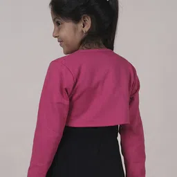 KiddoPanti Girls Embellished Crop Button Shrug image 4