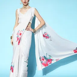 DIVASTRI Floral Satin Saree-picture-16