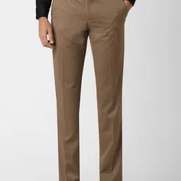 Van Heusen Men Solid Slim Fit Formal Trousers image 1