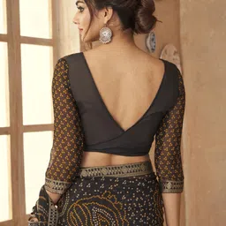 LeeliPeeri Designer Bandhani Poly Chiffon Bandhani Saree image 4