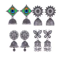 Sangria Alloy Silver-Plated Earrings-picture-22