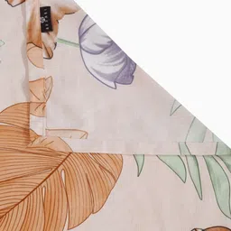Arrabi Cream Coloured & Green Floral Printed 6-Seater Table Cover image 4