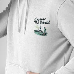 BAESD Unisex Typography Printed Couple Hooded Sweatshirt image 2