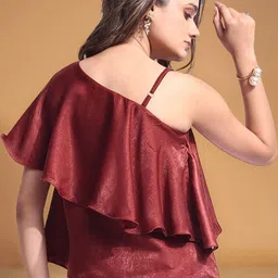 all about you One Shoulder Ruffles Top image 4