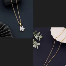 SZN Women Set Of 2 Gold-Plated Artificial Beads Necklace-picture-22