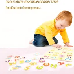 alafi Wooden Capital Alphabets Letters ABC Puzzle Board for Kids 3-5 Years-3 image 2