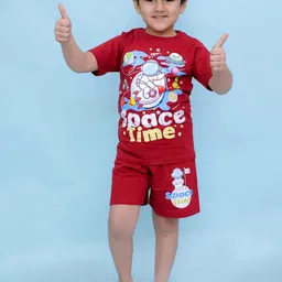CHANDRIKA Boys Printed T-shirt with Shorts-picture-58