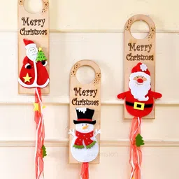 Ascension Red & Beige Christmas Hanger Doorknob Festive Decor-picture-33