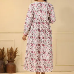 MERAAKI FASHION Floral Print Fit & Flare Maxi Dress image 2