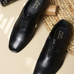 Woodland Men Round Toe Lace Ups Leather Formal Oxfords-picture-17