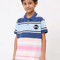 Monte Carlo Boys Striped Polo Collar T-shirt image 4