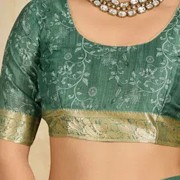 Mitera Ethnic Motifs Pure Crepe Handloom Saree image 2