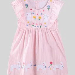 LULU & SKY Floral Embroidered Flutter Sleeve A-Line Dress-picture-42