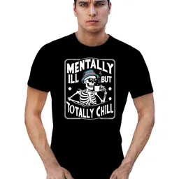 Tantra Biker Mentally Chill Printed Cotton T-shirt-picture-29