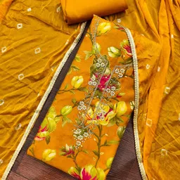 KALINI Printed Pure Cotton Unstitched Dress Material-picture-13