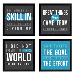 Chaka Chaundh Multicoloured Set of 4 Piece Wood Wall Photographs image 2