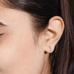 INARI SHINES 925 Sterling Silver Rhodium-Plated Contemporary Shaped Studs image 2