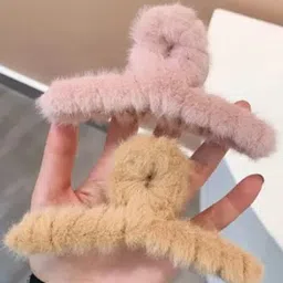 badodiya's Women Set of 5 Plush Barrettes Fur Grip Claw Clip Hair Accessory-image-49