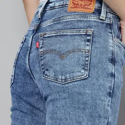 Levis Women 726 Flared High-Rise Heavy Fade Stretchable Jeans image 4