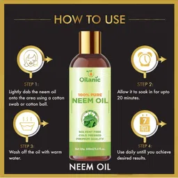 Oilanic Set Of 2 100% Pure Neem Massage Oil For Hair & Skin - 100 ml Each image 3