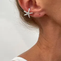 StyleCast x Revolte Silver-Plated Star Shaped Studs image 2