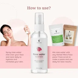 Herbal Mitra Set Of 2 Rose Water Toner Mist - 200 ml Each image 3