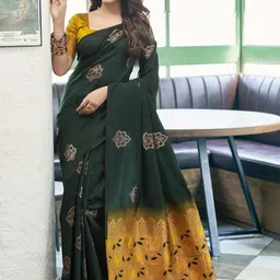 WOVENSTOCK Woven Design Zari Kanjeevaram Saree-picture-35