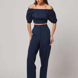 ASHITA FERNANDES Women Relaxed Straight Leg Easy Wash Chinos-picture-18