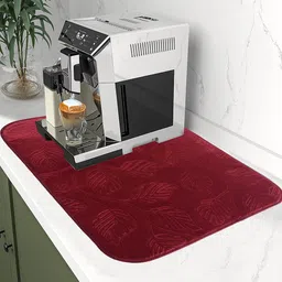Kuber Industries 2-Pcs Maroon & Purple Non Slip Dish Drying Mats image 4