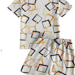 qosha Men Night Suit Set Multicolor Printed image 2