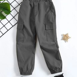 YK X Trampoline Boys Relaxed Pleated Cargos Trousers-picture-13