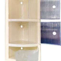 bathroom corner rack and storage Plastic Wall Shelf-image-21