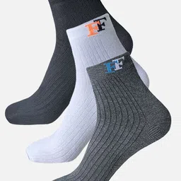 FIMS Men Pack Of 3 Patterned Cotton Ankle-Length Socks image 1