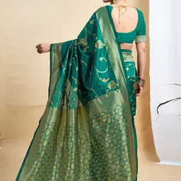 HERE&NOW Woven Design Zari Silk Blend Banarasi Saree image 3