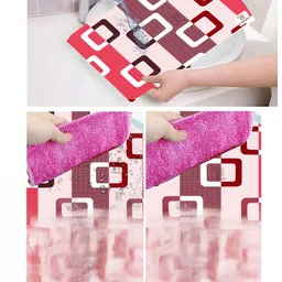 E-Retailer 5Pcs Red & White Printed Refrigerator Covers image 2