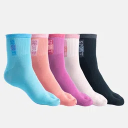 Texlon Women Pack of 5 Nylon Ankle Length Socks-picture-39