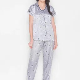 NIJANAND TEXTILE Floral Printed Shirt With Pyjamas-picture-26