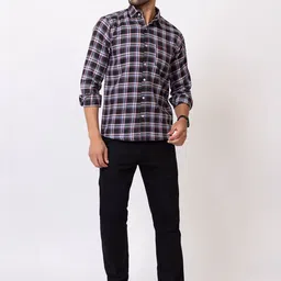 MODERNITY Men Comfort Slim Fit Checked Casual Shirt image 2