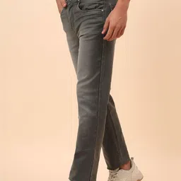 Cantabil Men Comfort Regular Fit Mid-Rise Light Fade Stretchable Jeans image 2