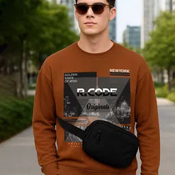 R.Code by The Roadster Life Co. Men Printed Sweatshirt image 2