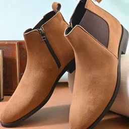 HERE&NOW Men PU Pointed Toe Chelsea Boots-picture-22