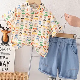 INCLUD Boys Printed Short Sleeves Shirt With Shorts-picture-45