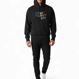 Moda Rapido Men Typography Printed Hooded Sweatshirt image 4