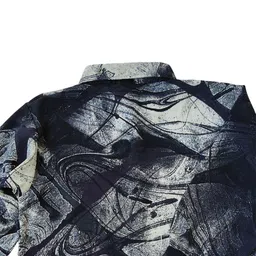 BAESD Tropical Print Roll-Up Sleeves Chiffon Shirt Style Top image 3