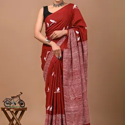 Moda Rapido Embellished Pure Cotton Handloom Ikat Saree-picture-42