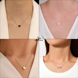 Boghra Sales Set Of 4 Gold-Plated Brass Pearls Chain image 1